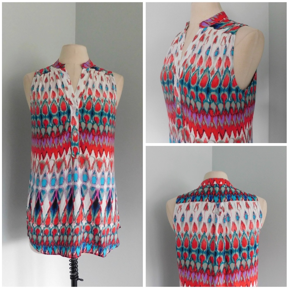MARKET & SPRUCE Medium COLIBRI Ikat Top STITCH FIX